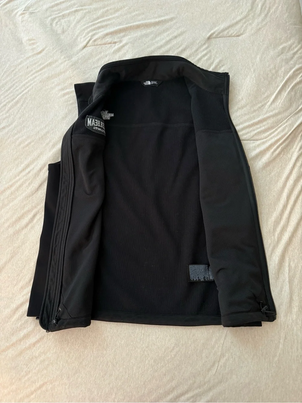 North Face Men’s Black Softshell Vest James B. Beam Logo